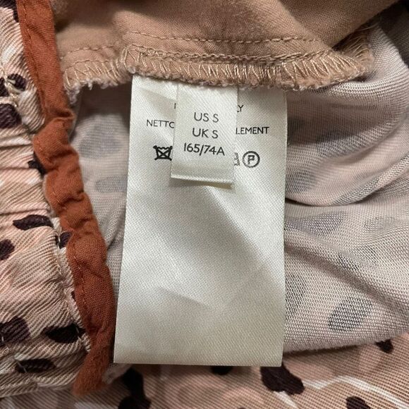 Anthropologie Maeve Isobel Pleated Wide-Leg Animal Print Pants Size Small - Picture 10 of 11